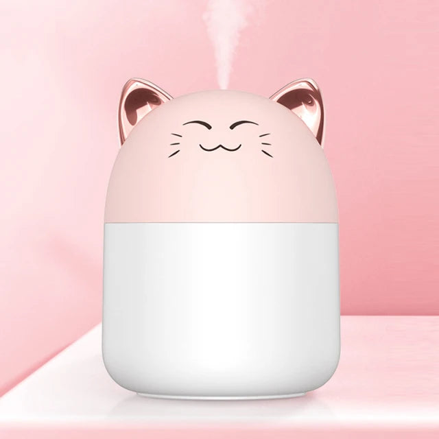 250ml New Desktop Humidifier With Colorful Atmosphere Light Cold Mist Aroma Diffuser Home Bedroom Humidifier Purifies