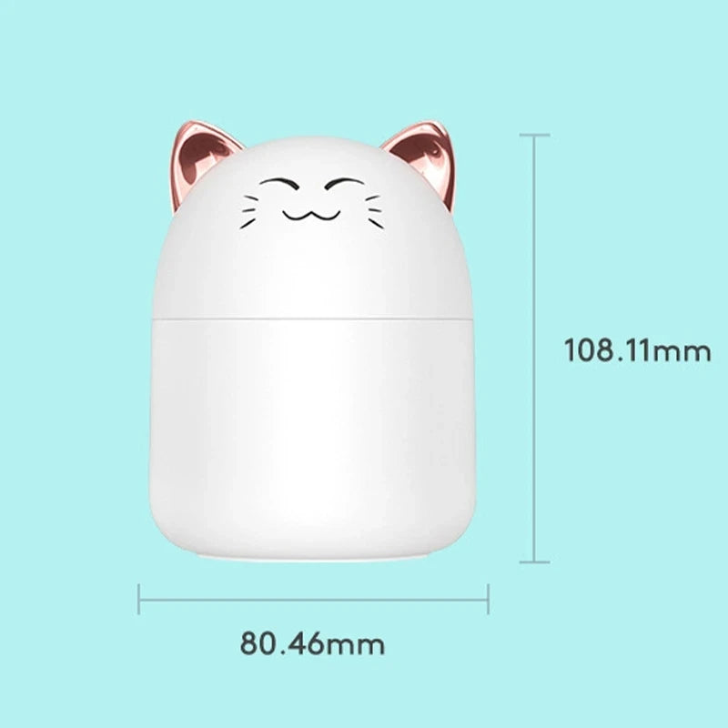 250ml New Desktop Humidifier With Colorful Atmosphere Light Cold Mist Aroma Diffuser Home Bedroom Humidifier Purifies